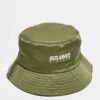 Reclaimed Vintage Unisex Nylon Logo Bucket Hat In Khaki For Unisex -Closet Theory Her 207706934 1 khaki