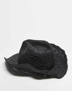 Reclaimed Vintage Unisex Cowboy Hat In Black For Unisex -Closet Theory Her 207706966 3