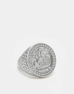 Reclaimed Vintage Unisex Signet Ring In Silver For Unisex -Closet Theory Her 207743855 1 silver 1