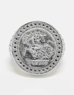 Reclaimed Vintage Unisex Signet Ring In Silver For Unisex -Closet Theory Her 207743855 3