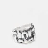 Reclaimed Vintage Unisex Ring With Weave Detail In Burnished Silver For Unisex -Closet Theory Her 207761493 1 silver