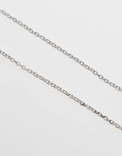 Reclaimed Vintage Unisex Chain With Faux Blue Stone Pendant In Silver For Unisex -Closet Theory Her 207761512 3