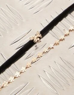 Reclaimed Vintage 2 Row Necklace With Black Velvet Choker For Women Multi -Closet Theory Her 207777927 3