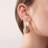Reclaimed Vintage Teardrop Chubby Dome Earrings In Gold For Women -Closet Theory Her 207778027 1 gold