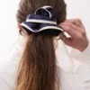 Reclaimed Vintage Satin Scrunchie With Contrast Trim In Navy For Women
