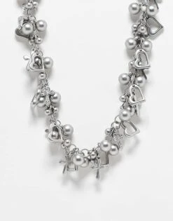 Reclaimed Vintage Unisex Ultimate Charm Necklace In Silver For Unisex -Closet Theory Her 207823879 1 silver 1