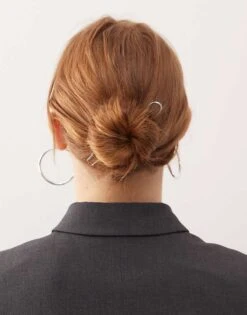 Reclaimed Vintage French Hair Pin In Silver For Women -Closet Theory Her 207823880 3