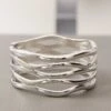 Reclaimed Vintage Bangle Cuff With Weave Detail In Silver For Women -Closet Theory Her 207823885 1 silver