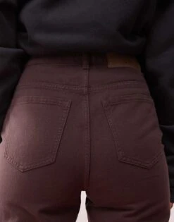 Reclaimed Vintage High Rise Straight Leg Jeans In Brown For Women -Closet Theory Her 207835283 3