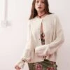 Reclaimed Vintage Boxy Cardigan In Cream For Women