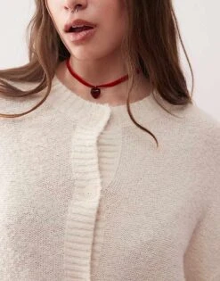 Reclaimed Vintage Boxy Cardigan In Cream For Women -Closet Theory Her 207848774 4