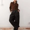 Reclaimed Vintage Knitted Zip Through Cardigan In Chocolate For Women -Closet Theory Her 207857767 1 chocolate