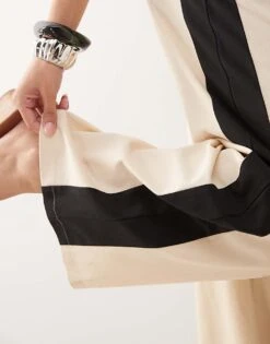 Reclaimed Vintage Linen Blend Trouser With Side Stripe Detail For Women Multi -Closet Theory Her 207882095 5