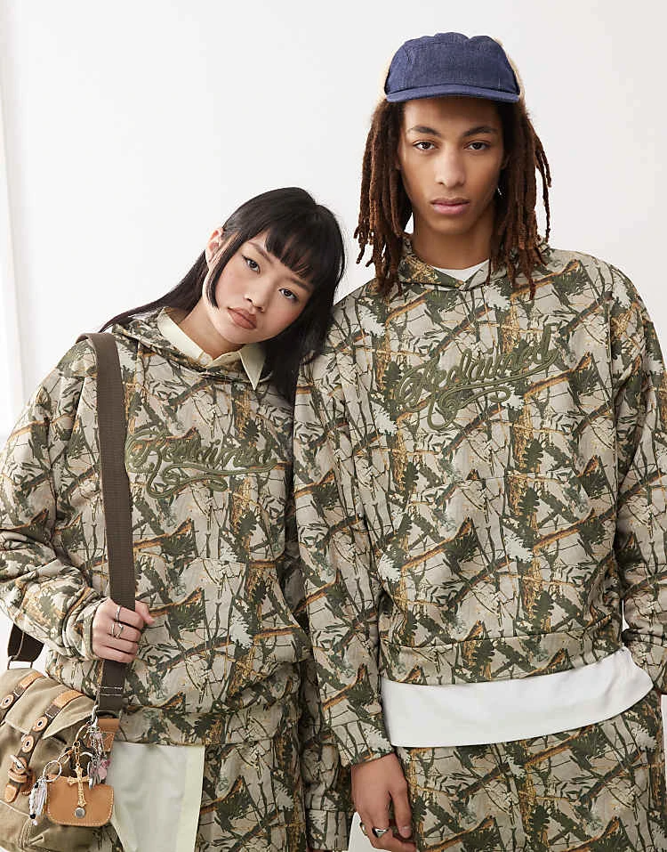 Reclaimed Vintage Unisex Oversized Co-ord In Camo Print 4 Reclaimed Vintage Unisex Oversized Co-ord In Camo Print - Image 2