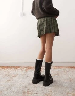 Reclaimed Vintage Mini Skort In Check For Women -Closet Theory Her 207952196 4