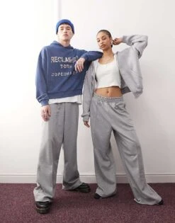 Reclaimed Vintage Unisex Co-ord In Grey Marl