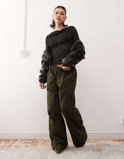 Reclaimed Vintage Knit Slash Neck Top In Black For Women -Closet Theory Her 207968914 4