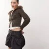Reclaimed Vintage Puffball Mini Skirt In Taffeta In Black For Women -Closet Theory Her 207968932 1 black