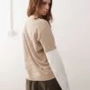 Reclaimed Vintage Layered Waffle Long Sleeve Top For Women Neutral -Closet Theory Her 208014894 1 neutral
