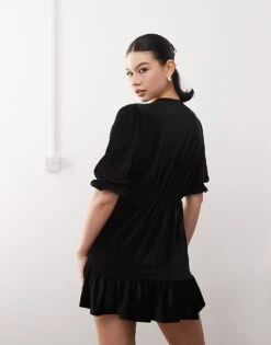 Reclaimed Vintage Cord Tea Dress In Black For Women -Closet Theory Her 208014906 4