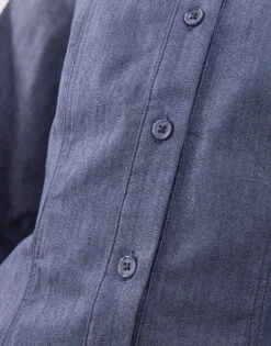 Reclaimed Vintage Mini Dress With Balloon Sleeves In Blue Denim Look For Women -Closet Theory Her 208044119 4