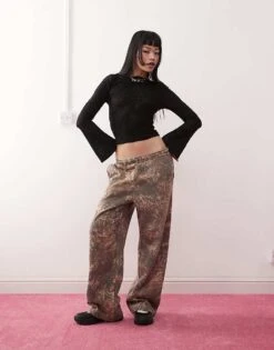 Reclaimed Vintage Flared Sleeve Zebra Animal Burnout Top In Black For Women -Closet Theory Her 208063480 4