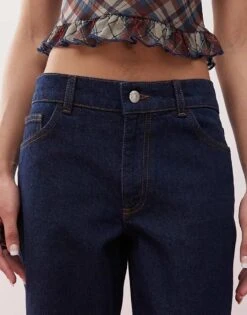 Reclaimed Vintage Relaxed Baggy Jean In Vintage Indigo Blue For Women Mid Blue -Closet Theory Her 208065604 5