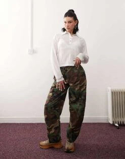 Reclaimed Vintage Soft Touch Relaxed Fit Polo Top In Cream For Women -Closet Theory Her 208120471 3