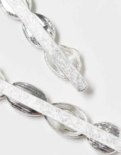 Reclaimed Vintage Hair Clip 2 Pack With Faux Shells In Silver For Women -Closet Theory Her 208124390 3