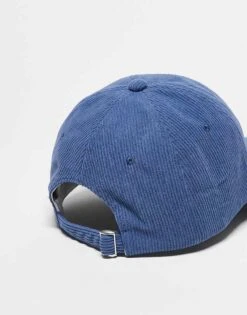 Reclaimed Vintage Unisex Cap With Embroidery In Blue Cord For Unisex -Closet Theory Her 208125577 3