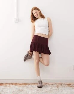 Reclaimed Vintage Lace Slash Neck Top With Tie Back In White For Women -Closet Theory Her 208212684 3