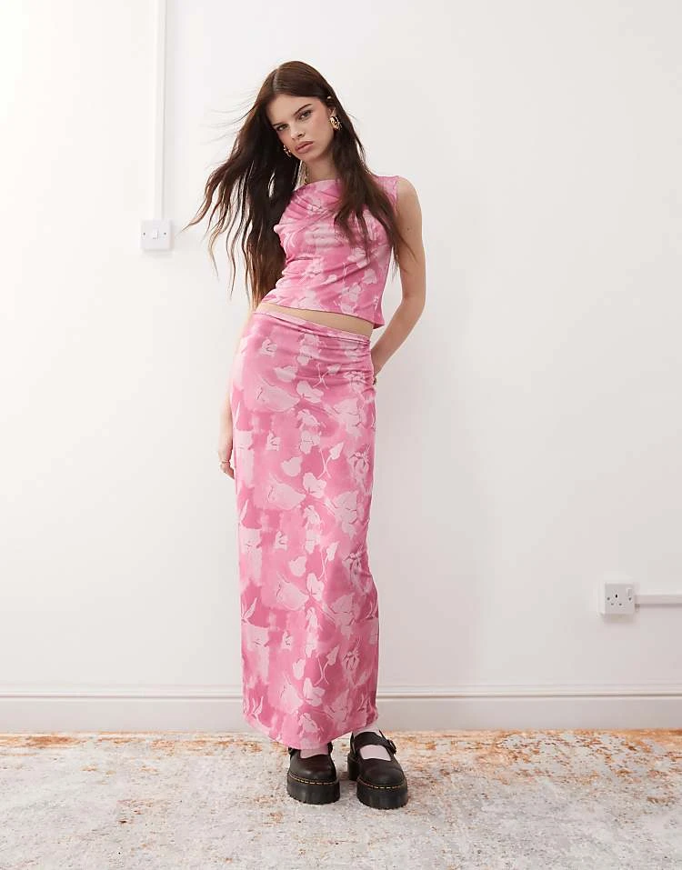 Reclaimed Vintage Co-ord In Abstract Floral Print 3 Reclaimed Vintage Co-ord In Abstract Floral Print