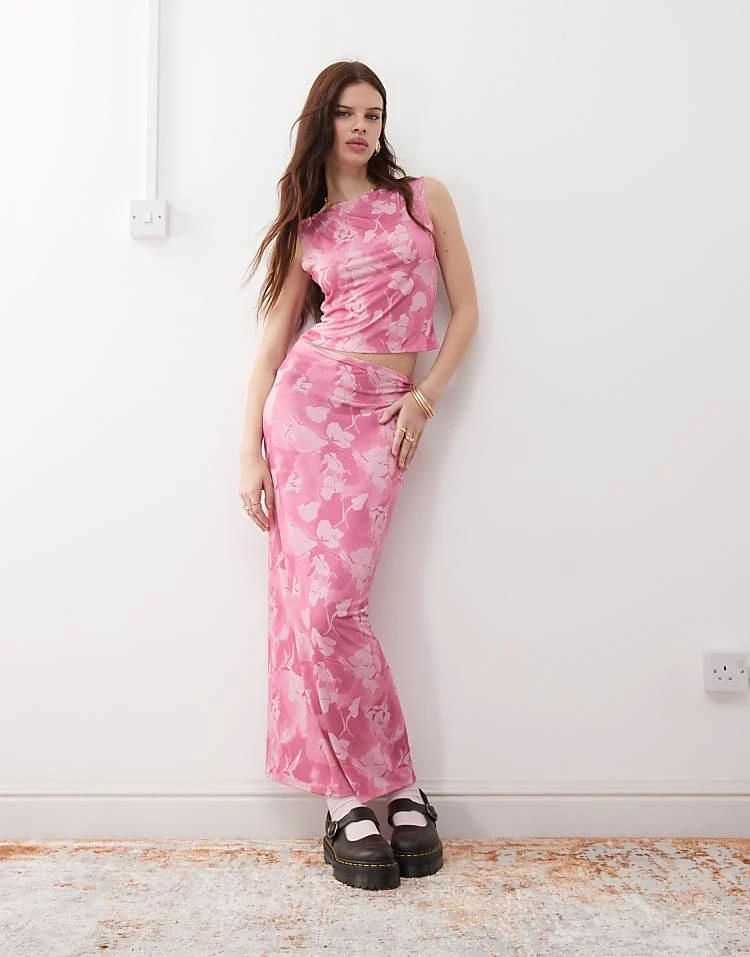 Reclaimed Vintage Co-ord In Abstract Floral Print 4 Reclaimed Vintage Co-ord In Abstract Floral Print - Image 2