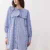 Reclaimed Vintage Mini Smock Dress With Oversized Collar In Blue Stripe For Women -Closet Theory Her 208269399 1 bluestripe