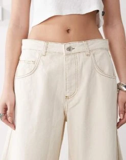 Reclaimed Vintage Denim Extreme Barrel Jean In Ecru For Women -Closet Theory Her 208304707 4