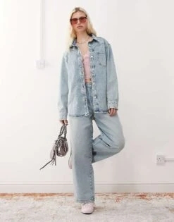 Reclaimed Vintage Western Co-ord In Light Wash Blue