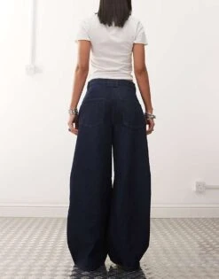 Reclaimed Vintage Extreme Barrel Jean In Indigo Rinse Wash For Women -Closet Theory Her 208317474 2