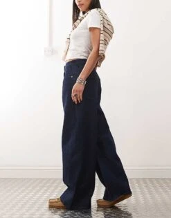 Reclaimed Vintage Extreme Barrel Jean In Indigo Rinse Wash For Women -Closet Theory Her 208317474 3