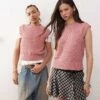 Reclaimed Vintage Unisex Knitted Boxy Tank Top In Pink For Unisex -Closet Theory Her 208331129 1 pink