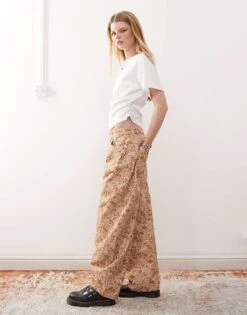 Reclaimed Vintage Barrel Leg Jeans In Leopard Print For Women -Closet Theory Her 208337849 3