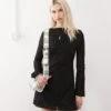 Reclaimed Vintage Angel Sleeve Mini Dress In Black Zebra For Women -Closet Theory Her 208369391 1 black
