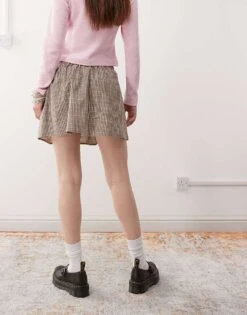 Reclaimed Vintage Mini Skirt With Buttons In Check For Women Multi -Closet Theory Her 208376931 3