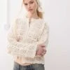 Reclaimed Vintage Crochet Cardi And Headscarf Set In Cream For Women -Closet Theory Her 208424417 1 cream