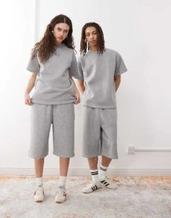 Reclaimed Vintage Unisex Jersey Sweat Co-ord In Grey Marl