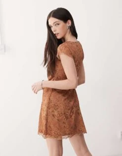Reclaimed Vintage Babydoll Mesh Mini Dress In Paisley Dress For Women Multi -Closet Theory Her 208517773 4